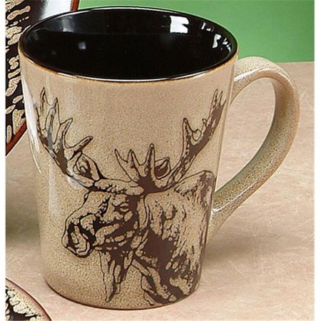 BAKEOFF Glazed North American Woodlands Mug; Moose - 4.25 in.; 16 Oz. BA597279